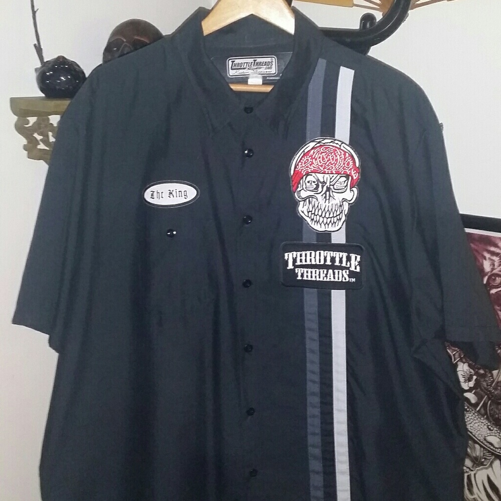 Throttle Threads King Biker Shirt 3x